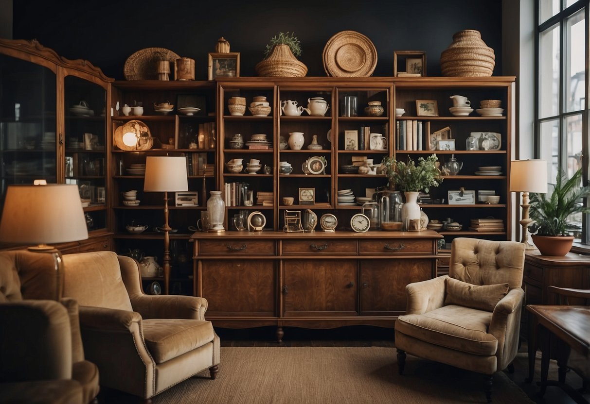 A well-curated selection of pre-loved furniture displayed in a stylish and organized manner, showcasing quality and variety
