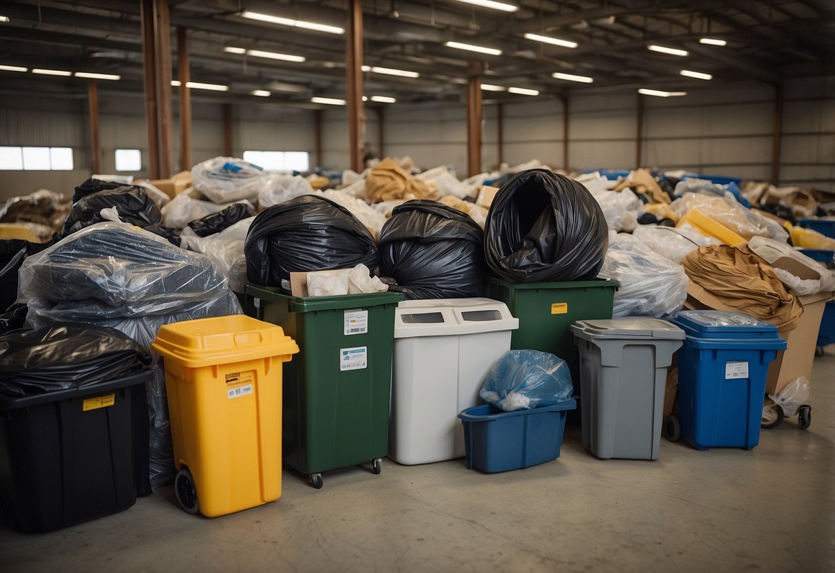Various furniture disposal options: landfill, recycling center, donation center, or hiring a waste removal service