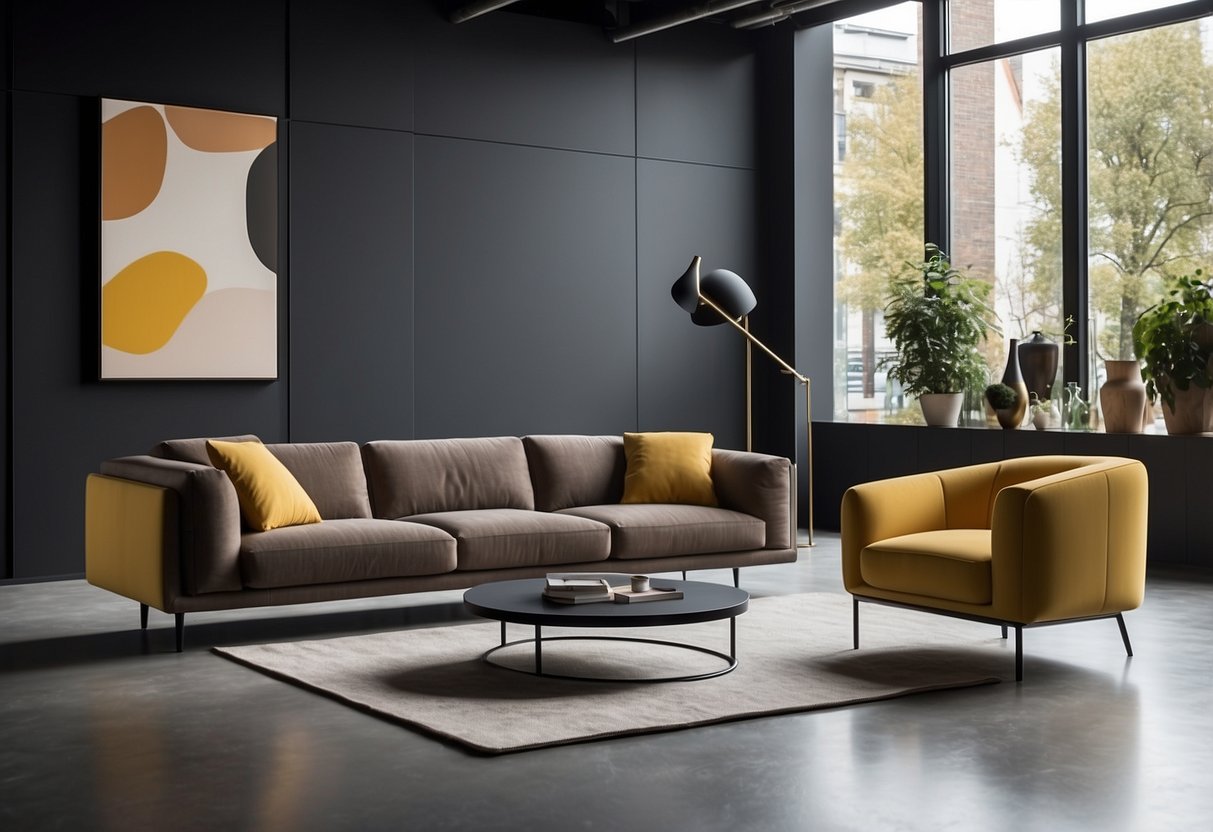 Piure's sleek furniture collections displayed in a modern showroom, with customizable options showcased in various finishes and styles