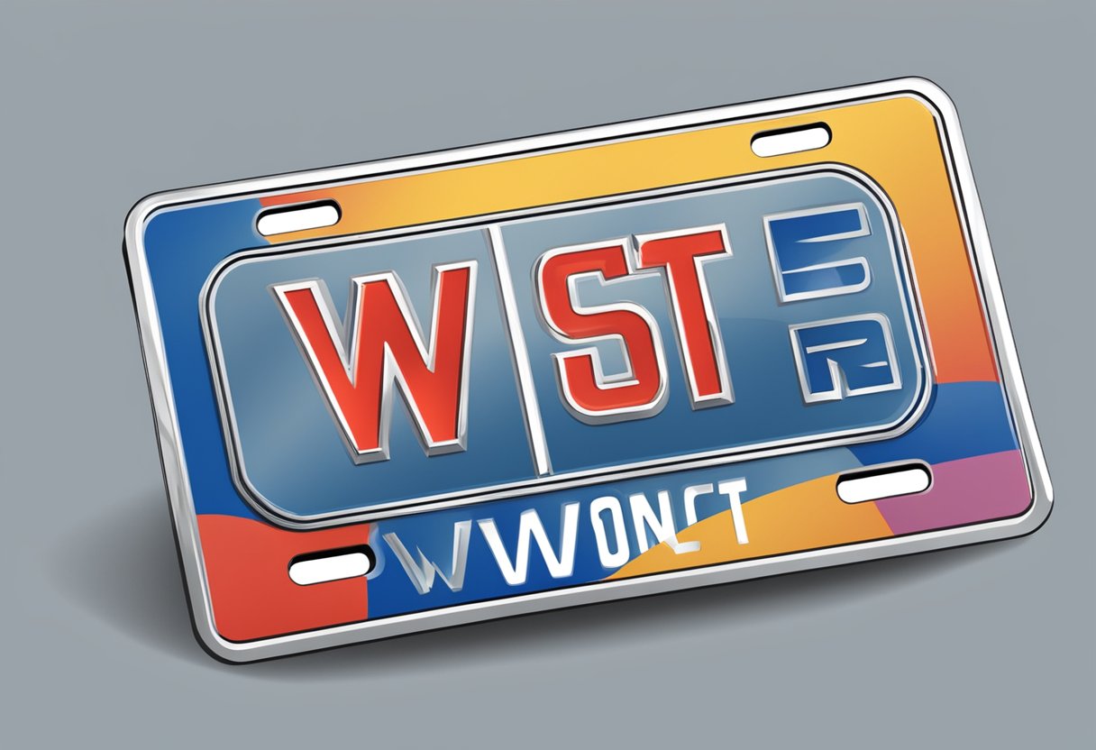 A license plate with the letters "WST" is being reserved and ordered