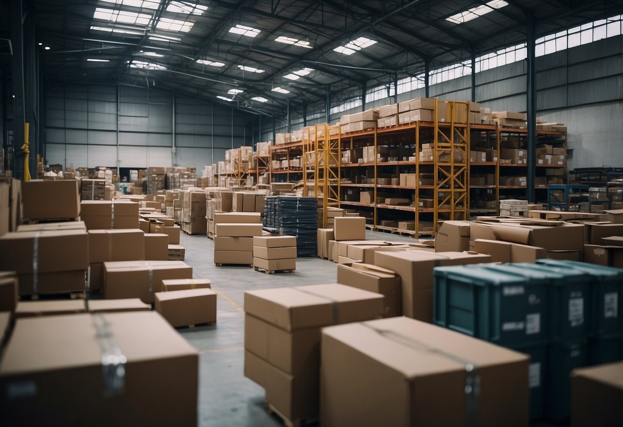 A warehouse filled with various loose furniture items in Singapore