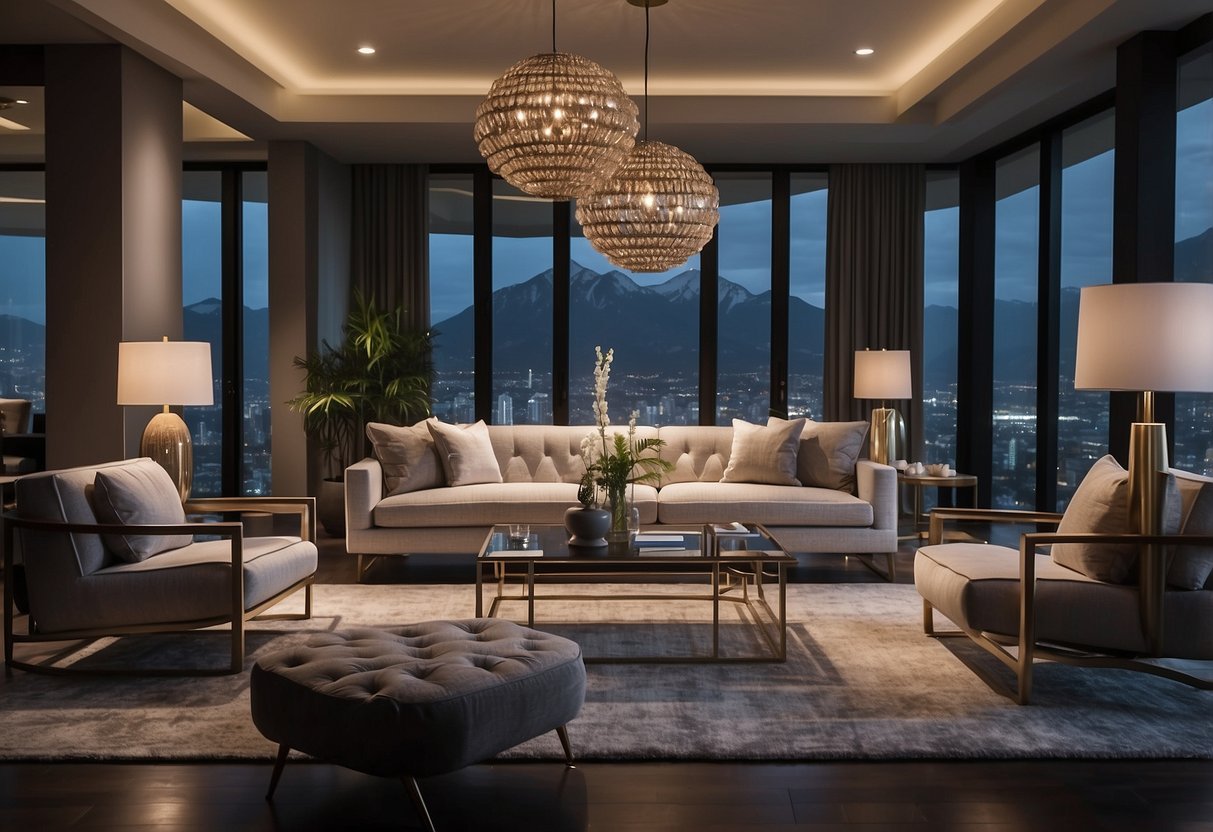 A modern living room with Marquis Furniture, featuring sleek design, high-quality materials, and stylish decor