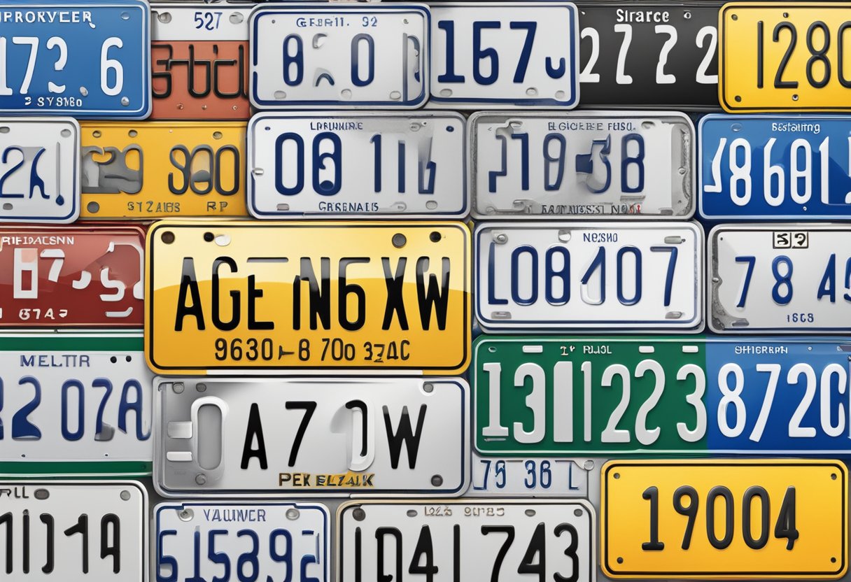 A bird's eye view of German car license plates