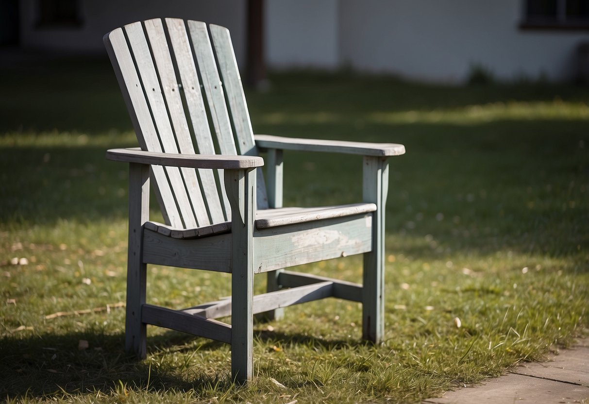 Before: Old, worn-out wooden chair with chipped paint and scratches.
After: Refurbished chair with fresh coat of paint, smooth finish