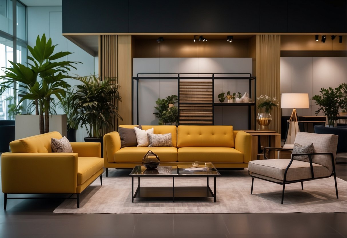 The showroom at Novena Furniture Suntec is filled with elegant and modern furniture displays, creating an inviting and stylish atmosphere
