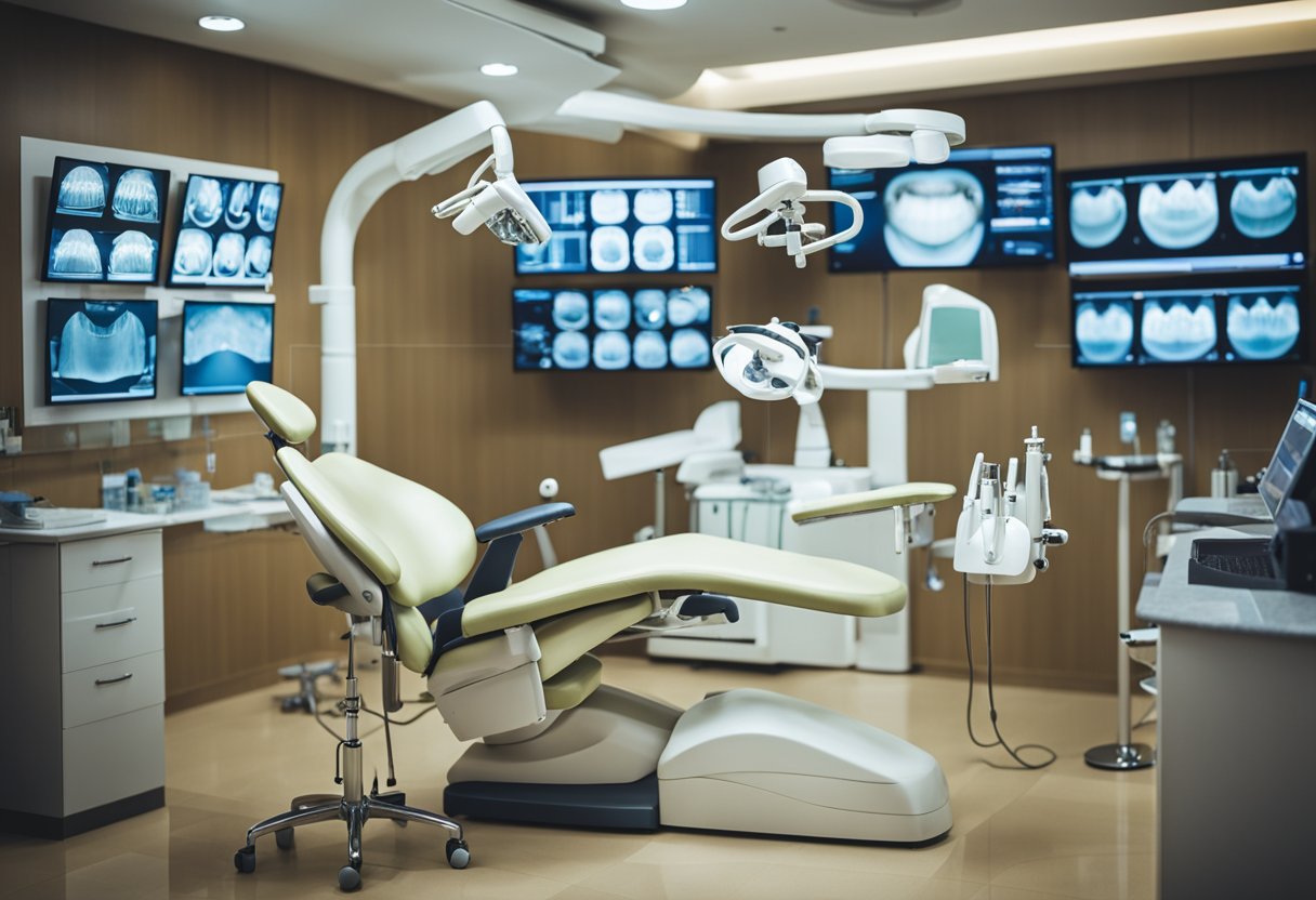 A modern dental clinic with advanced equipment and a skilled orthodontist at work in Jaipur