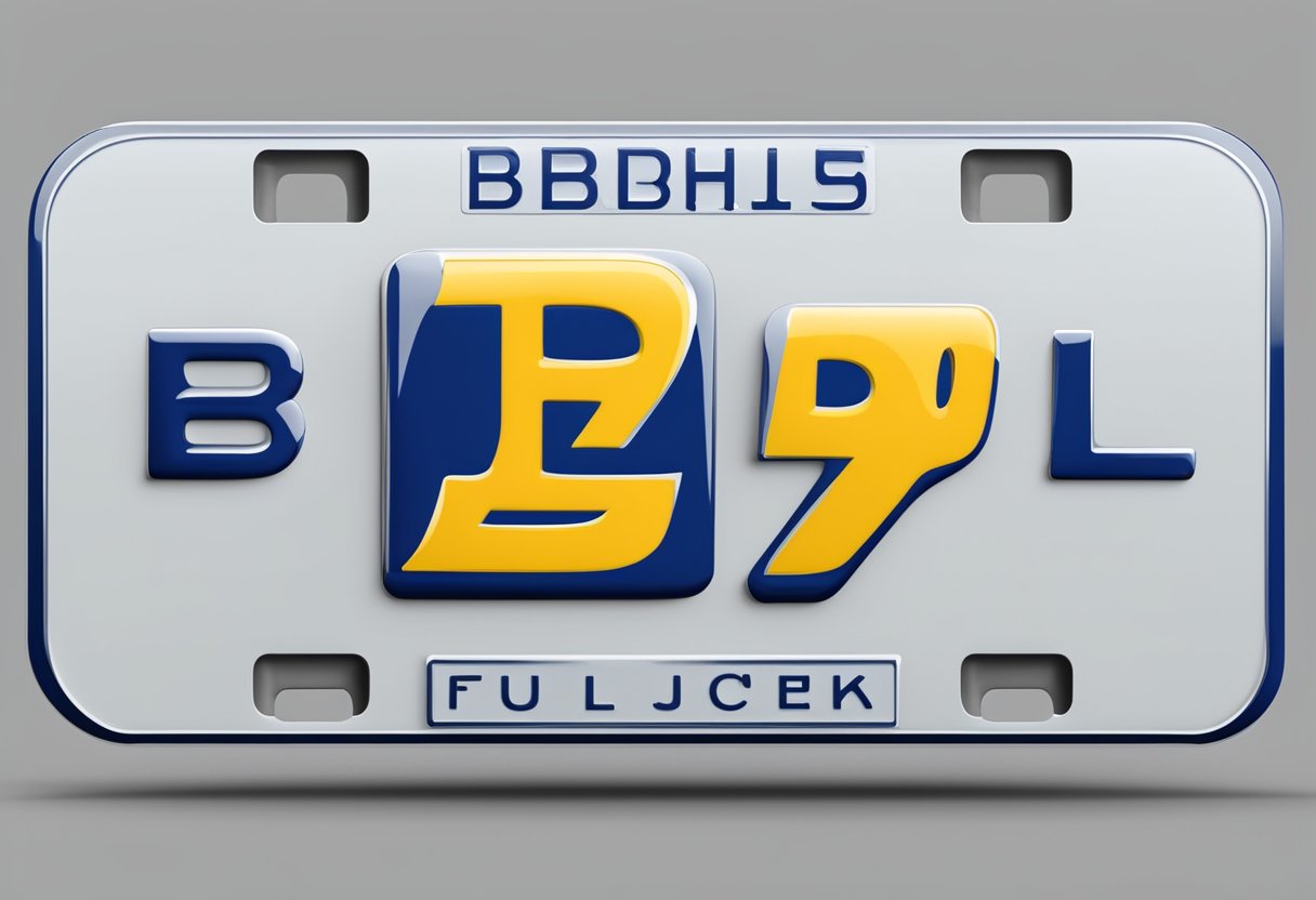 A German license plate with the letters "BL" prominently displayed