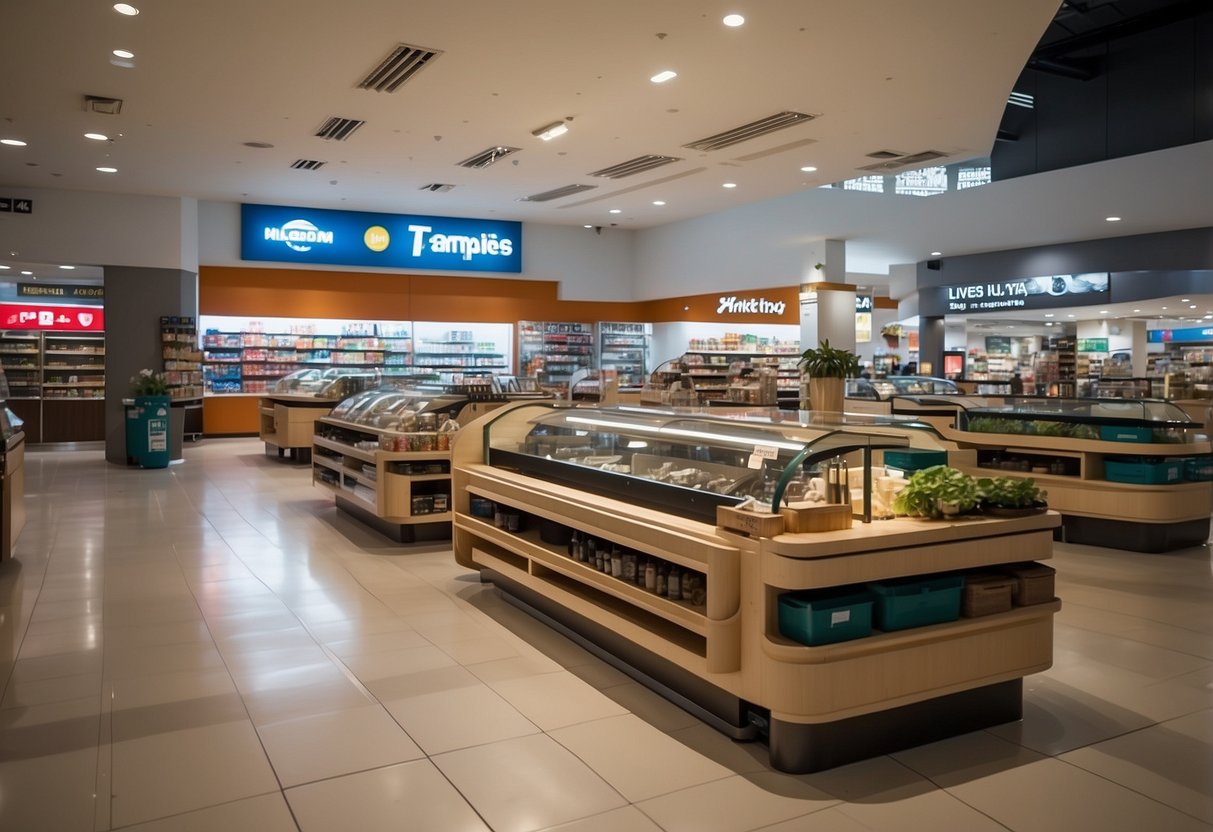 A spacious Tampines Megastore with modern furniture displays. Bright lighting and clean, organized aisles invite exploration