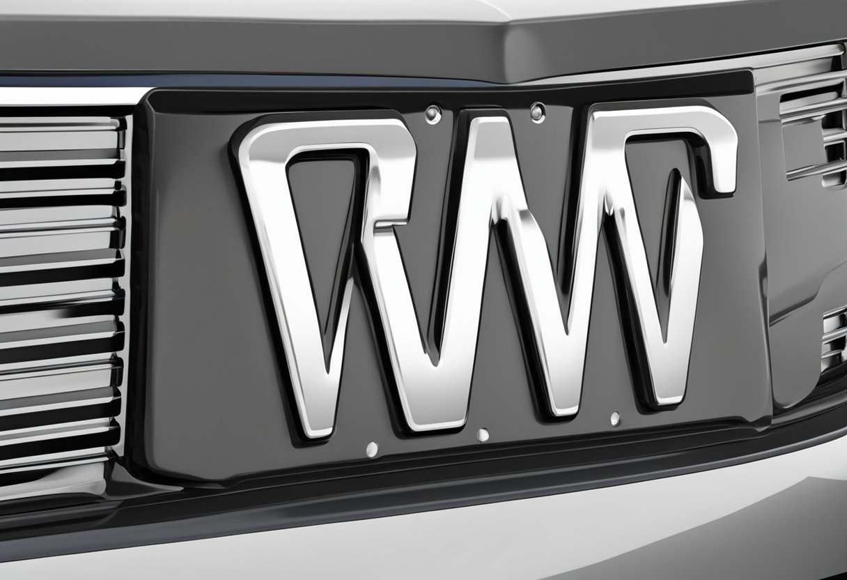 A close-up of a 'WW' license plate on a vehicle. The plate is clean and shiny, with bold black letters on a white background