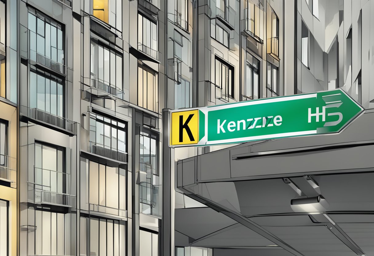 A sign with "Kennzeichnung und Reservierung" and the letters "hhm" on it