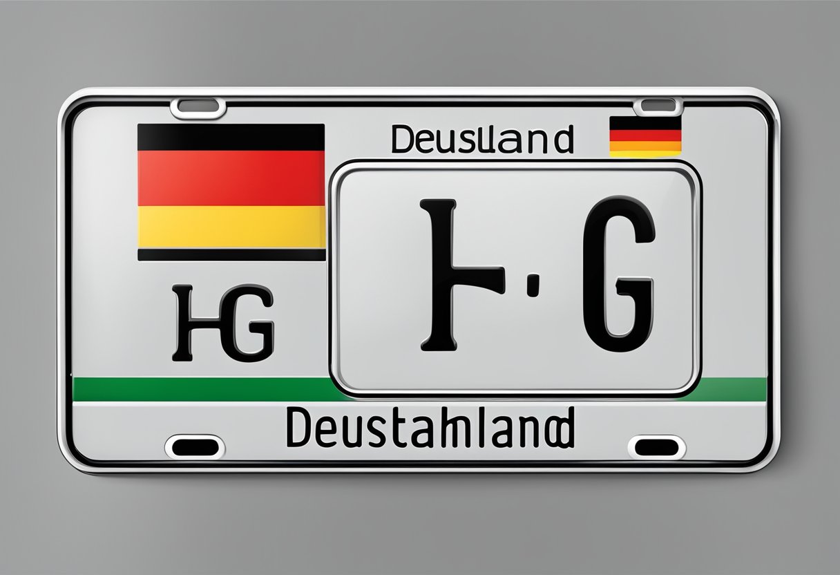 A German license plate with the letters "HG" and the word "Deutschland" at the bottom