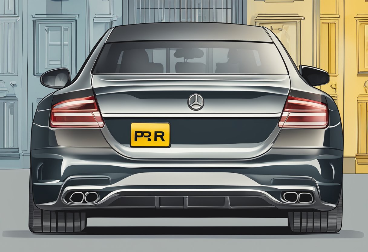 A German license plate with the letters "PR" prominently displayed