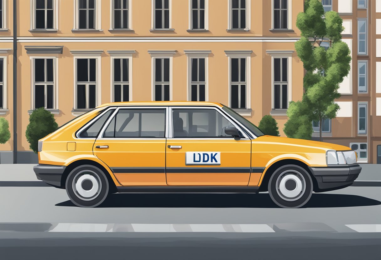 A car with the license plate "LDK" is parked in the Lahn-Dill district