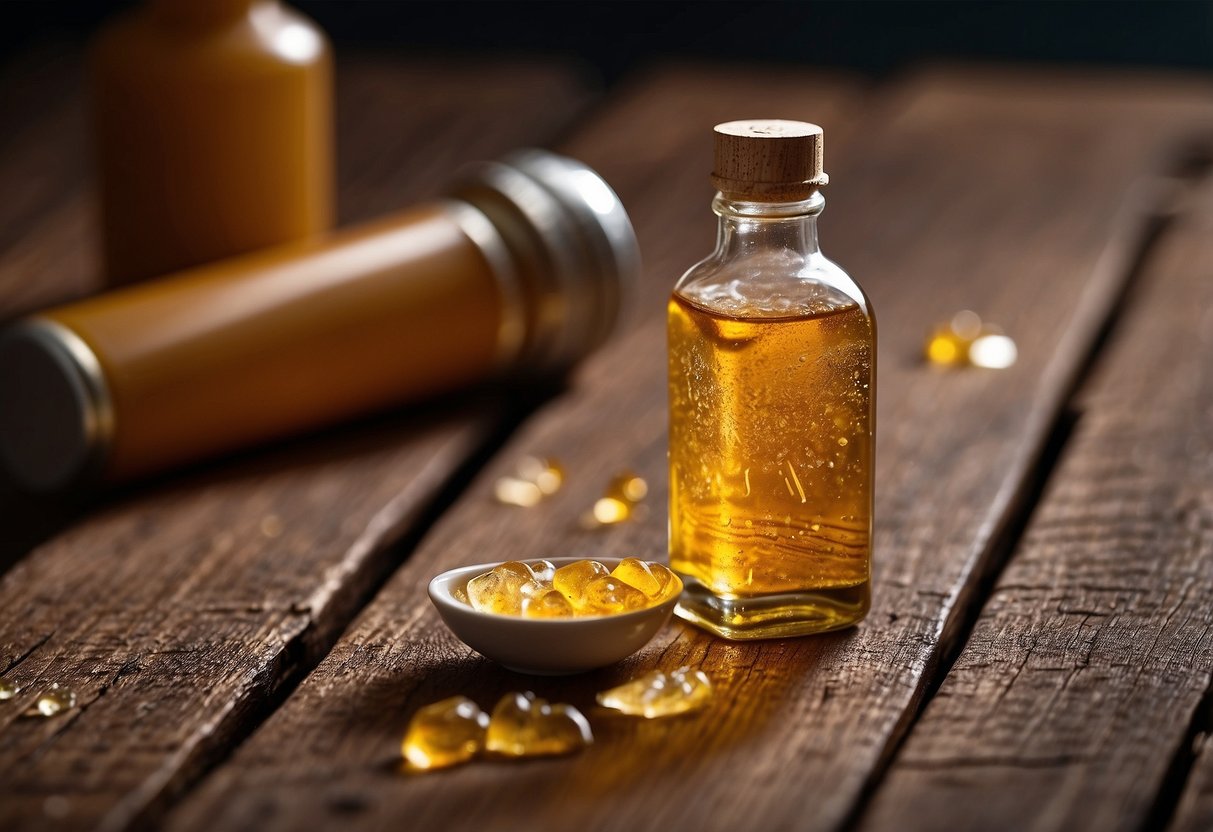 Wood glue oozes from a bottle onto two pieces of wood, joining them together in a strong bond