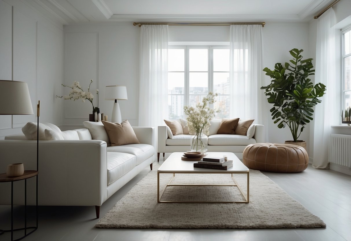 A room with white furniture paint, creating a clean and modern aesthetic
