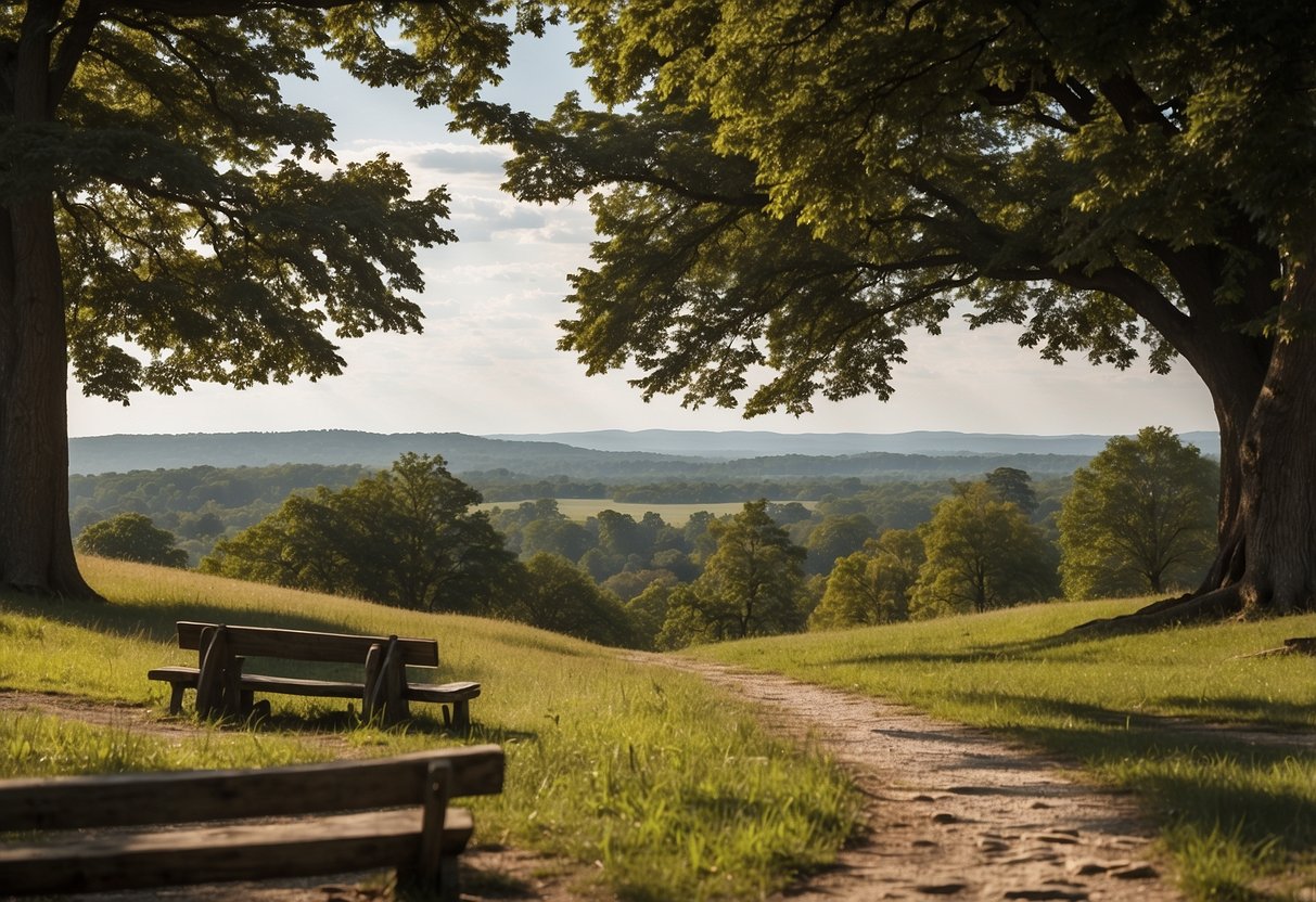 Rolling hills, lush greenery, and historic monuments at Gettysburg National Military Park, Pennsylvania. Choose from 5 picturesque picnic spots with historical significance