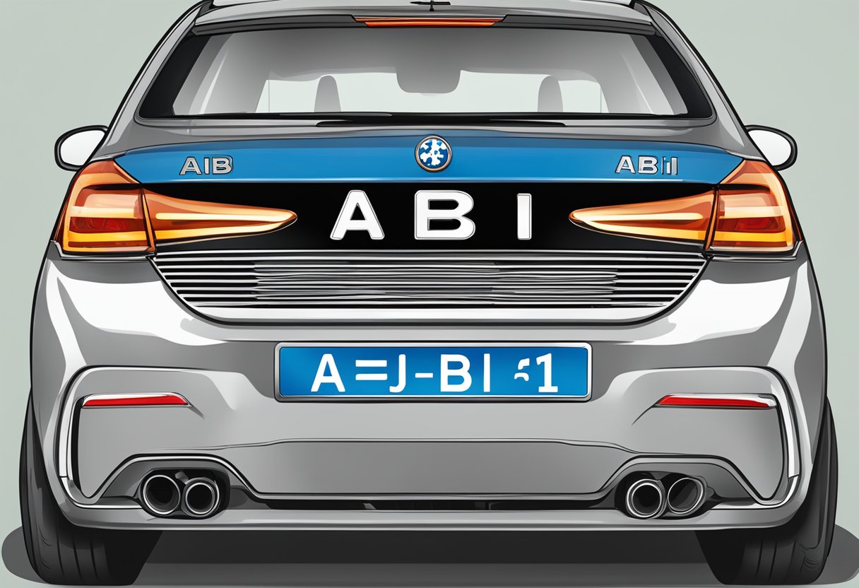 A Bavarian license plate with the letters "ABI" prominently displayed