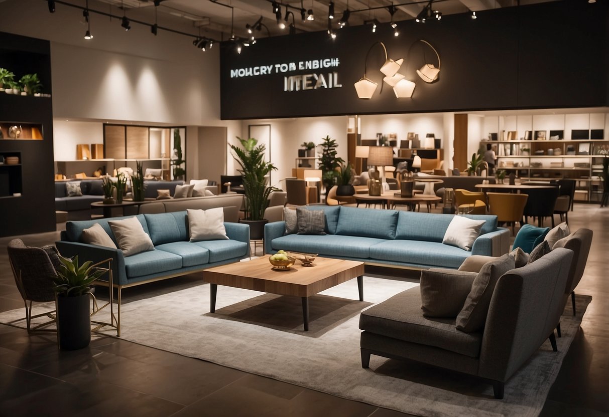 Customers browsing through a wide selection of modern furniture at Index Living Mall, with various styles and designs on display