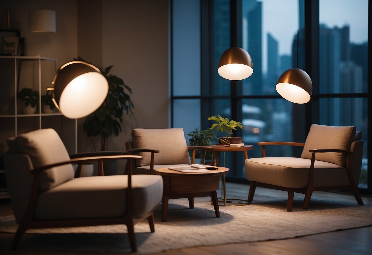 A spotlight shines on modern triple eyelid furniture in Singapore's bustling furniture scene