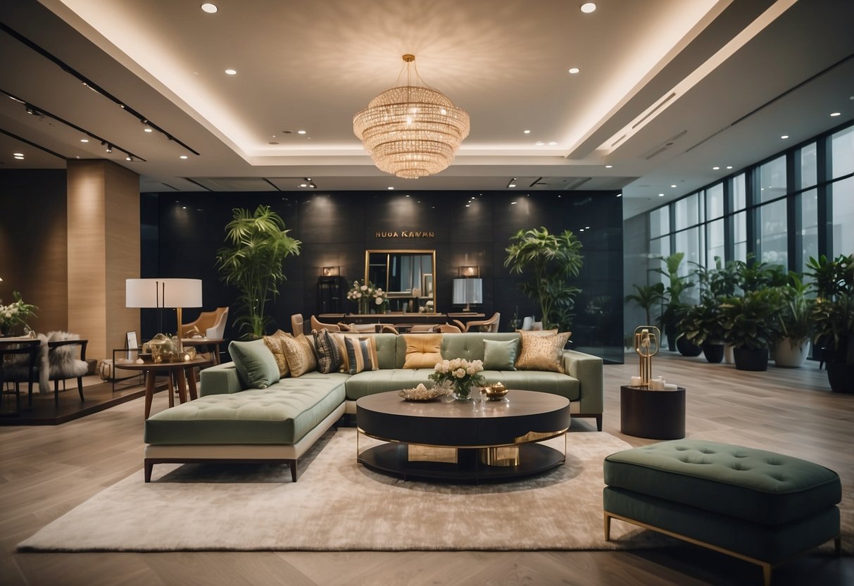 A showroom filled with modern furniture and interior design projects by Hua Kwang Furniture