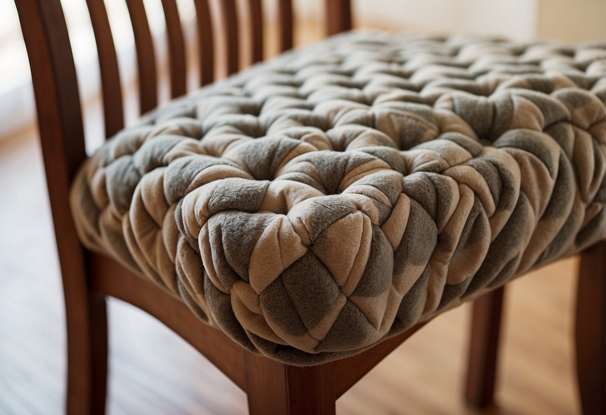 Felt furniture protectors cover chair legs, preventing scratches. Package includes FAQs