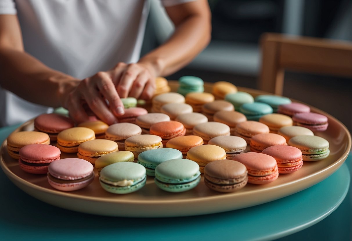 A customer selects macaron furniture online, then customizes colors and sizes before completing the purchase