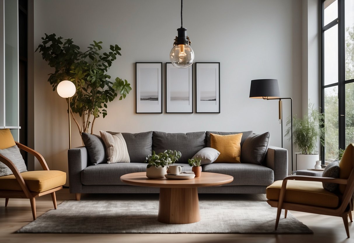 A cozy living room with a stylish Northstar sofa, surrounded by modern furniture and decor. Bright lighting and a welcoming atmosphere