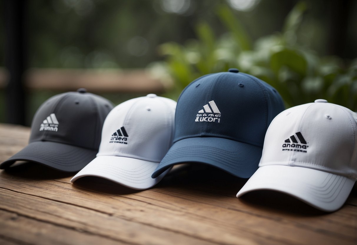 A lineup of 5 lightweight running hats, each with a focus on fit and comfort. The hats are displayed in a clean, modern setting, with natural lighting highlighting their features