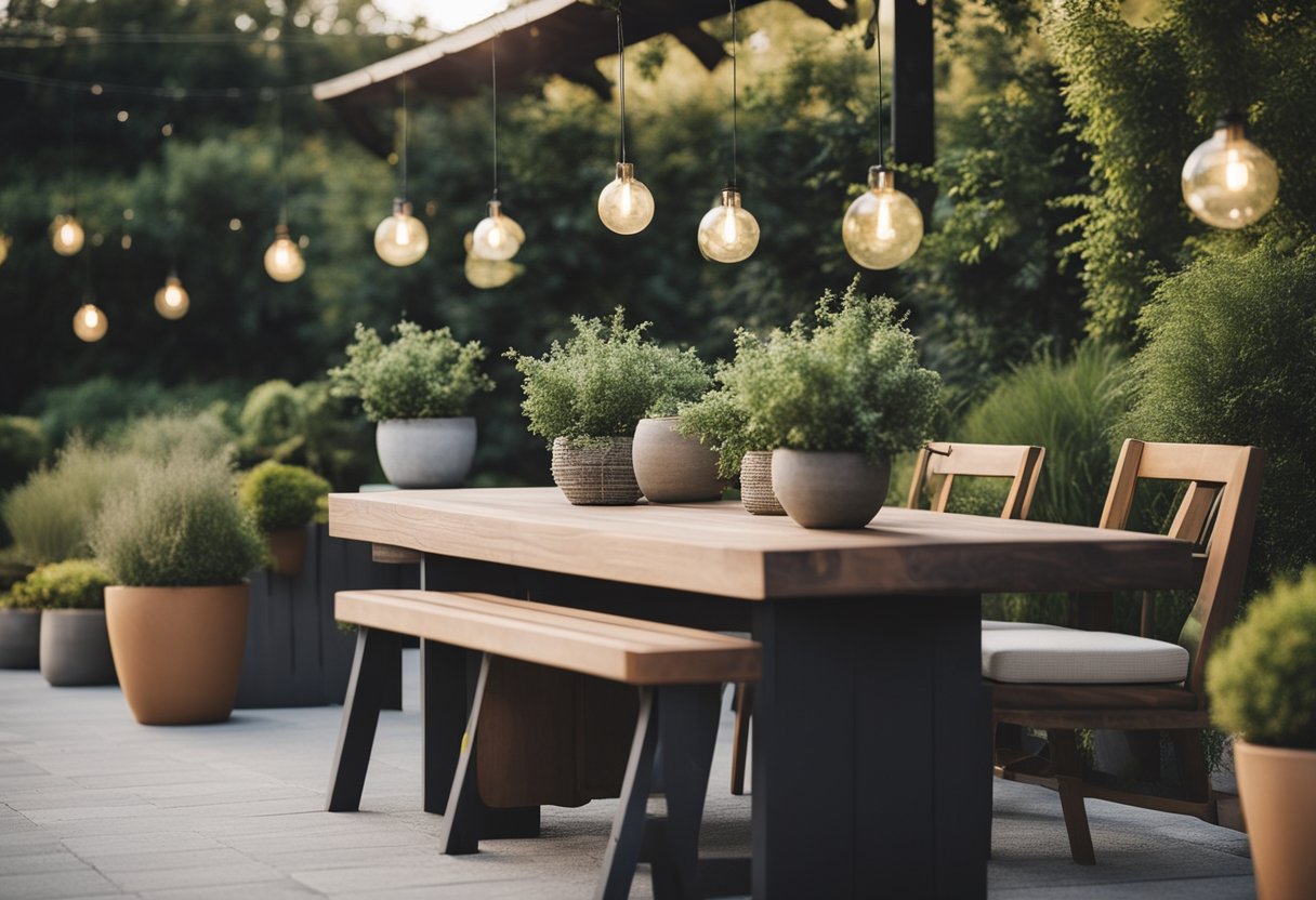 A well-designed outdoor space with carefully chosen materials and meticulous maintenance