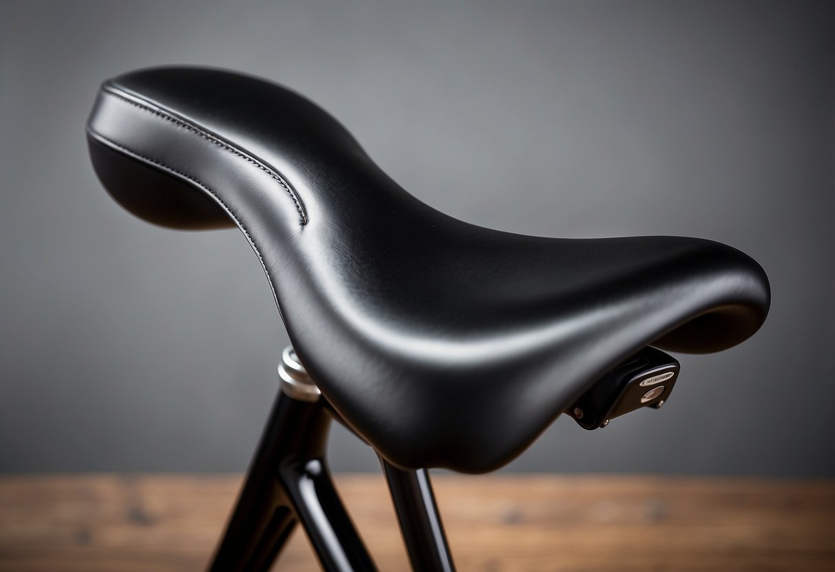 A sleek, streamlined saddle with ergonomic design and minimal weight. Feminine color options and adjustable features for a comfortable, efficient ride