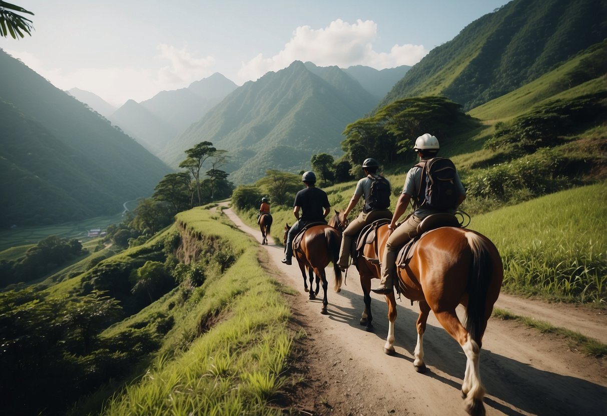 Riders traverse lush valleys, winding mountain paths, and serene beaches on horseback through Asia's diverse landscapes