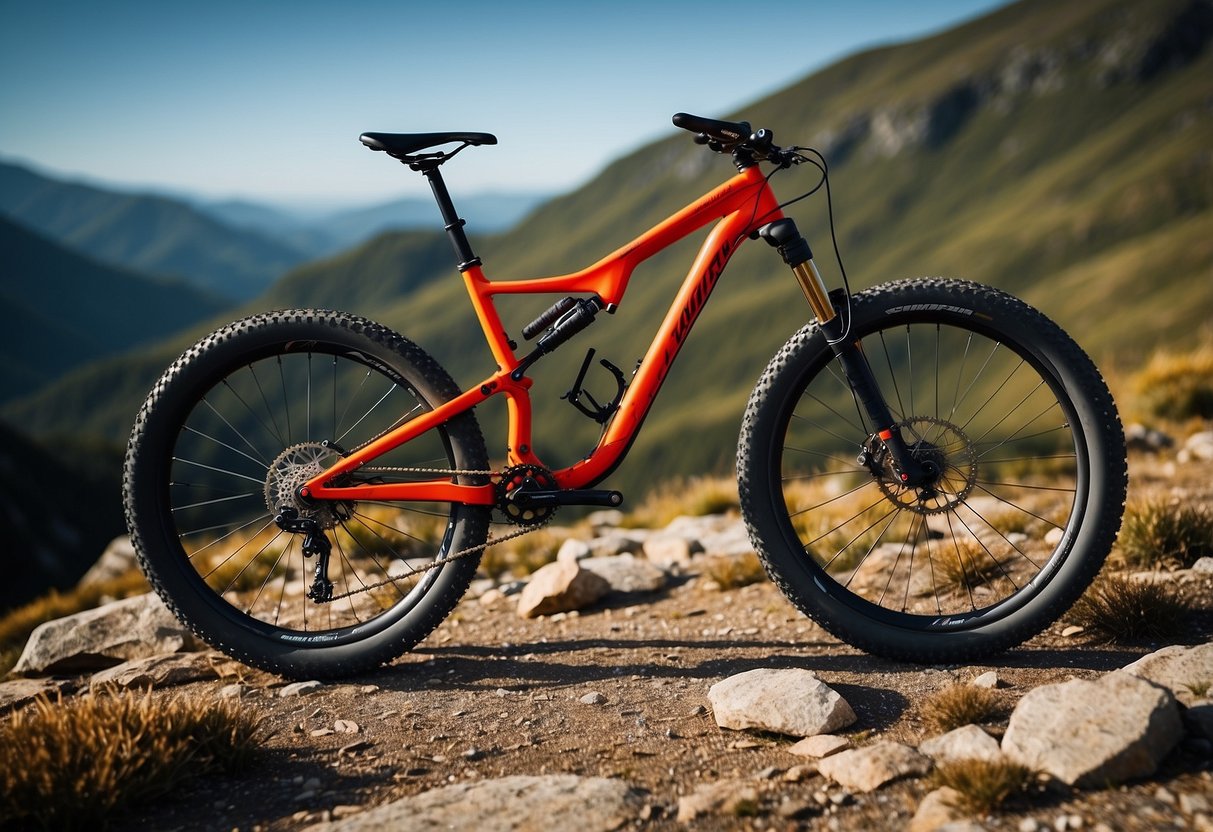 A rugged mountain bike, the Specialized Stumpjumper 10, conquers various terrains. Its sleek frame and durable tires navigate rocky trails and steep inclines with ease