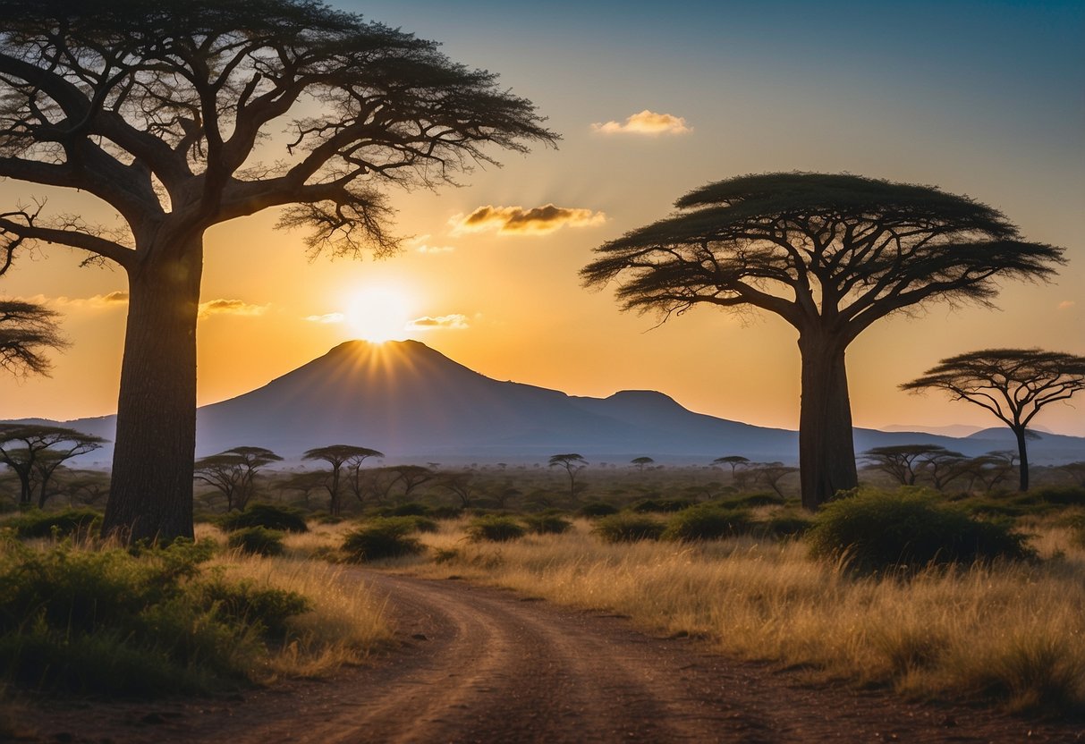 Rolling savannah, towering baobab trees, and winding trails through lush rainforests. Mount Kilimanjaro's majestic backdrop and the azure waters of Lake Malawi. Vibrant sunsets over the Namib Desert and the rugged terrain