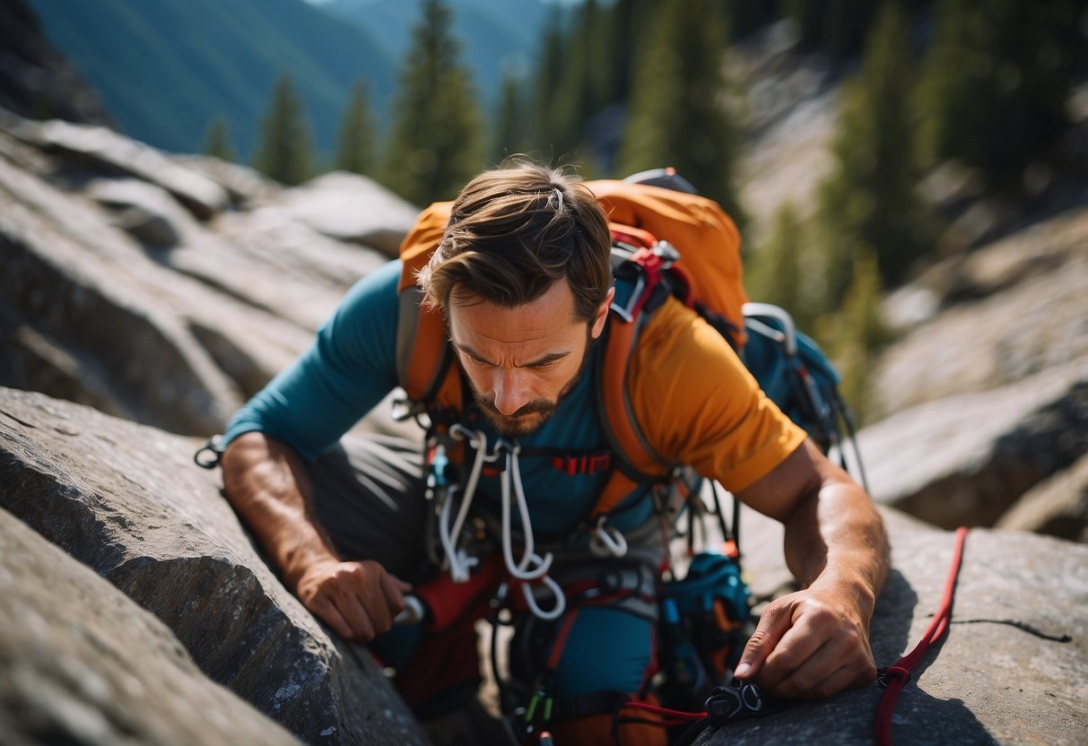 A climber carefully plans gear and routes, checks weather, and sets daily goals for a multi-day climbing trip