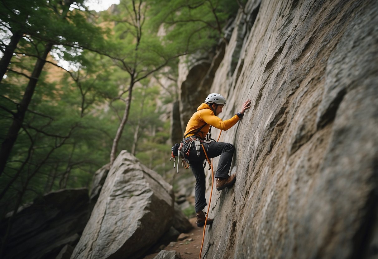 A climber struggles on a steep rock face, with no clear route planned. Various paths lead to dead ends, causing frustration and confusion