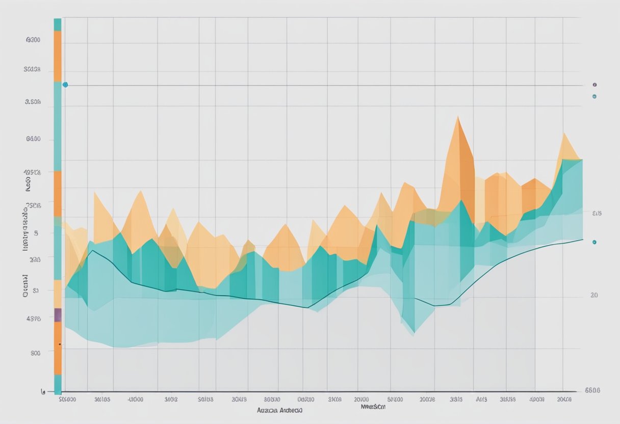 A line graph comparing the number of sellers on Amazon, Mercado Livre, and Shopee. Each platform is represented by a different color, with the x-axis showing time and the y-axis showing the number of sellers