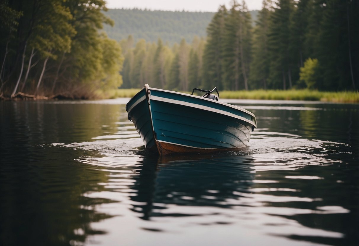 A boat glides through calm waters, leaving no wake behind. Trash is properly disposed of, and wildlife remains undisturbed