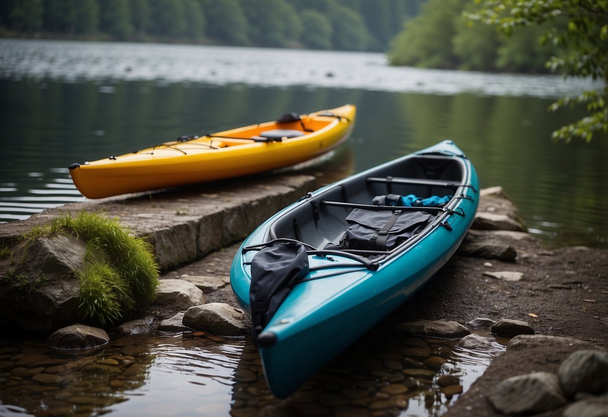 A kayaker carefully hangs their lightweight rain gear to dry after a paddling trip, ensuring it is well-maintained for future use