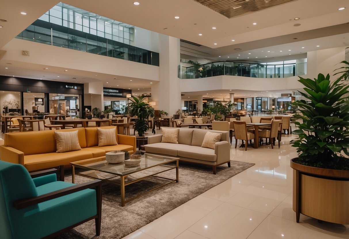 The furniture mall on Toh Guan Road offers a wide range of services and amenities