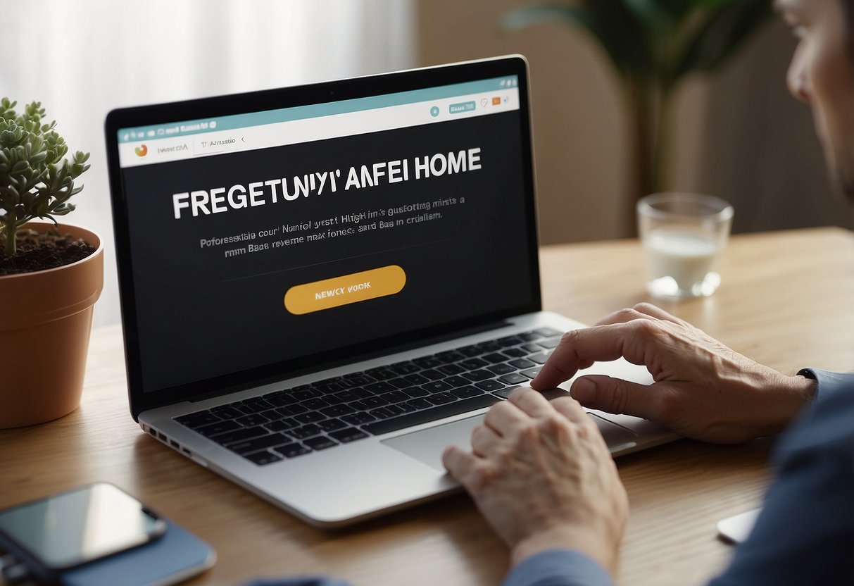 A person typing "Frequently Asked Questions sweet home 3d search furniture" into a computer search bar