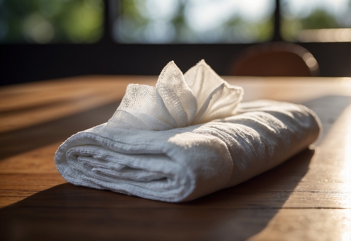 A soft cloth wipes away dust from a polished wooden table, revealing its natural beauty