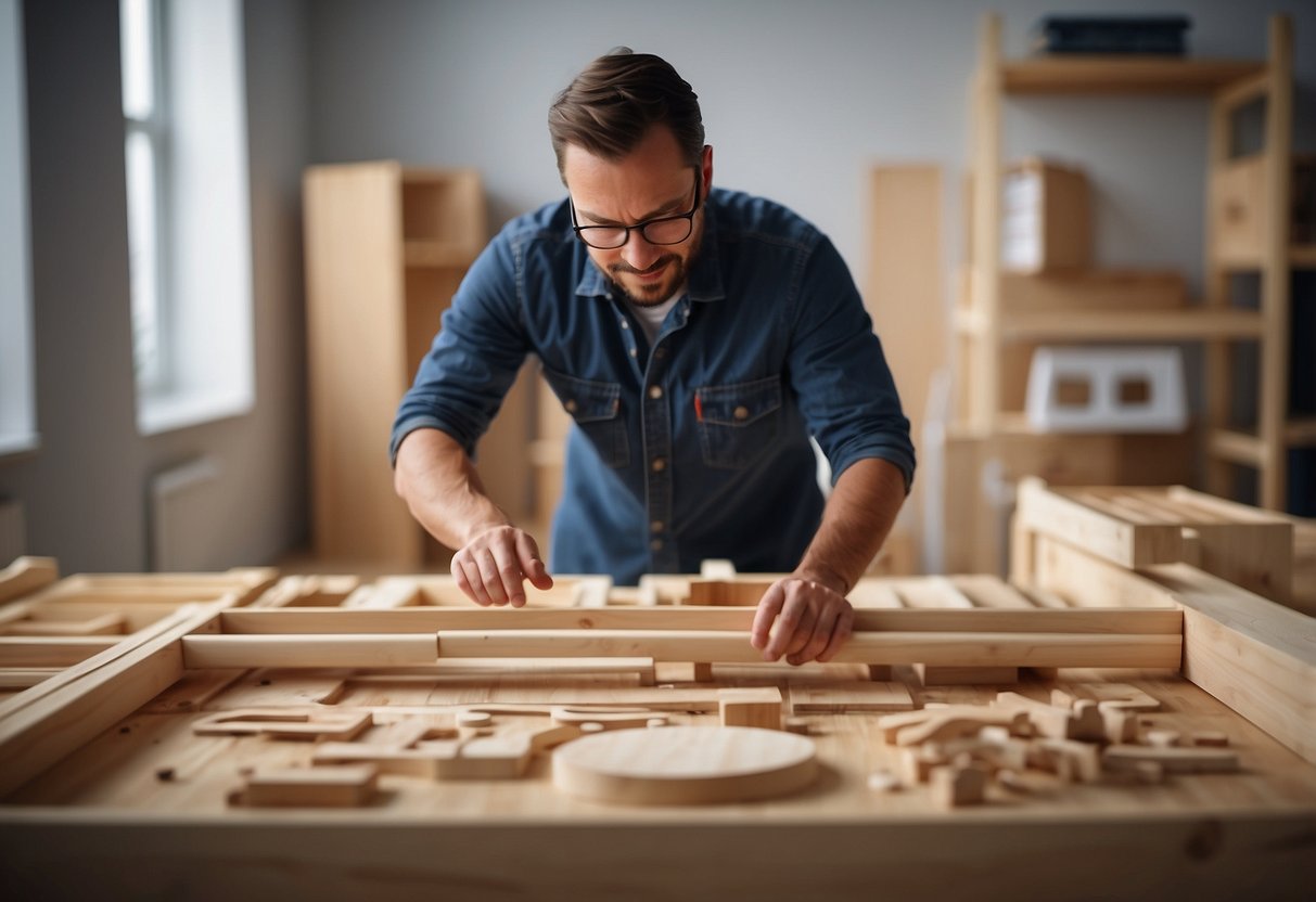 A customer assembles Ikea furniture with ease, showcasing its durability and user-friendly design