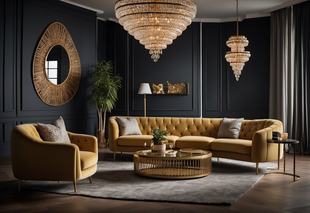 A well-curated selection of DelightFULL's furniture arranged with stylish decor and accessories, showcasing the brand's unique and elegant design aesthetic