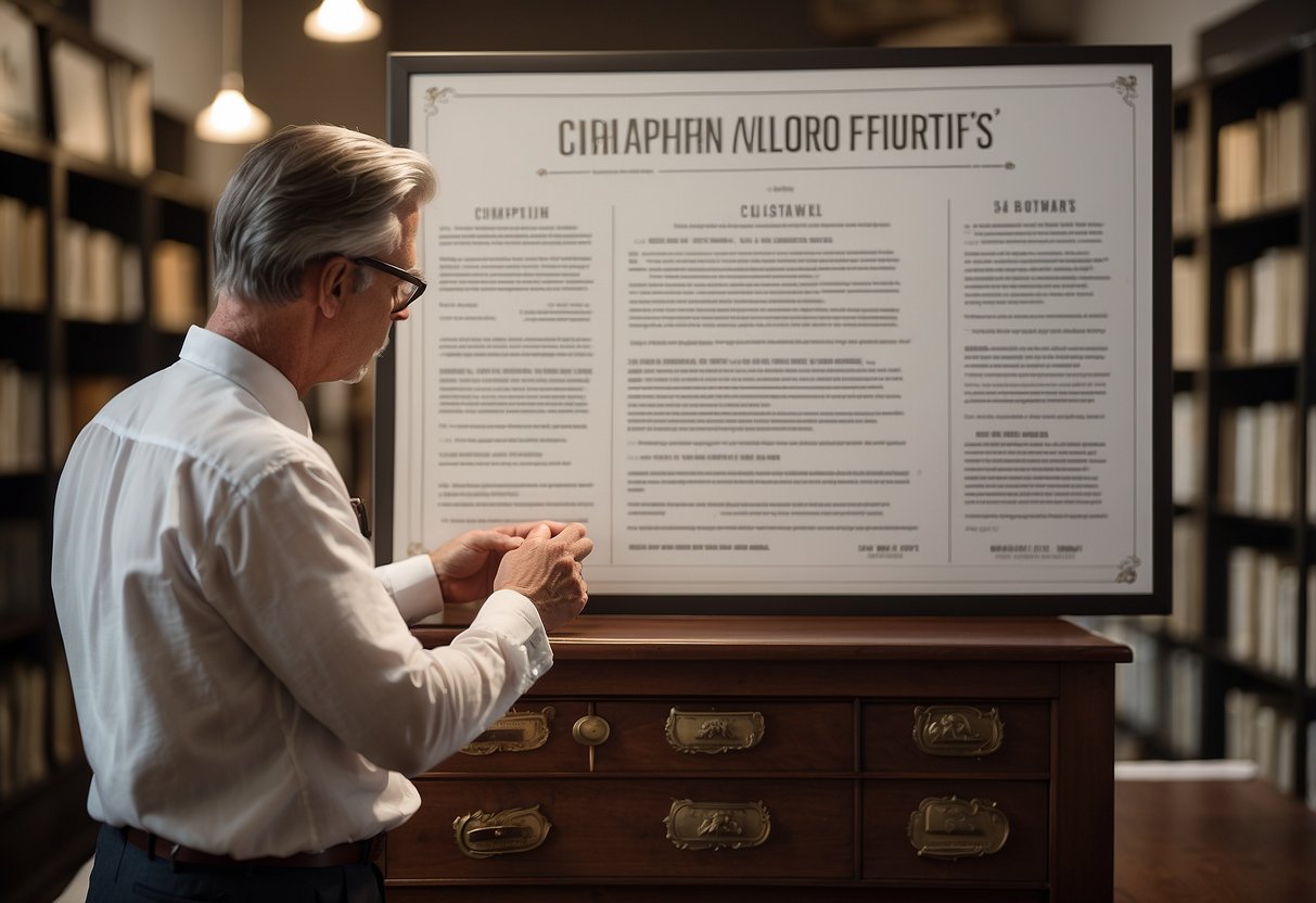 A customer browsing through a list of questions about Chaplin's furniture, with a helpful representative standing by to assist