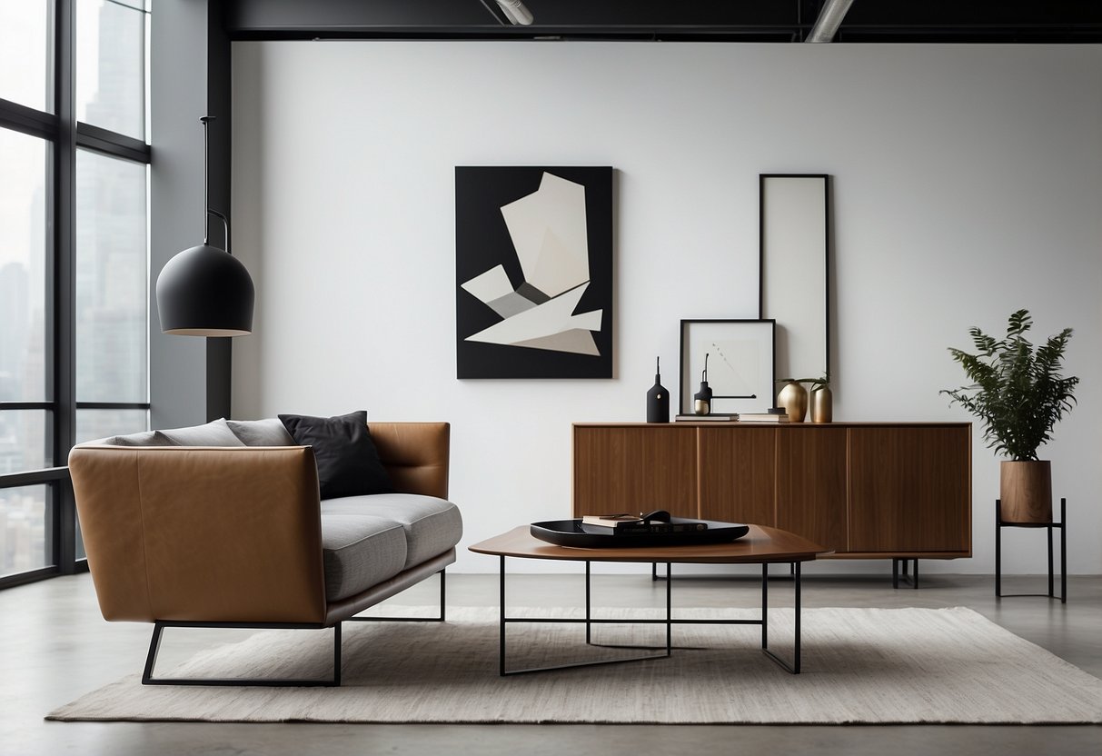 A sleek, modern campaign furniture piece sits against a white backdrop, showcasing its clean lines and multifunctional design