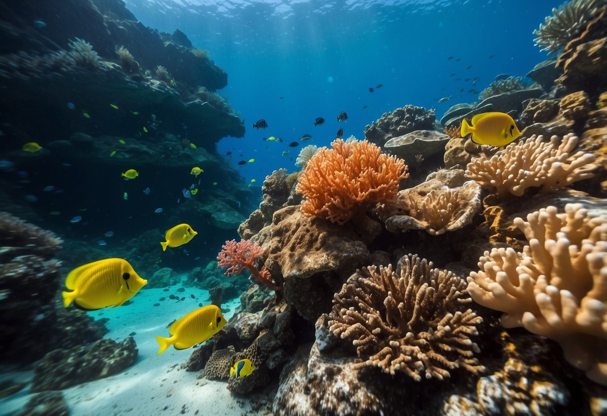 Vibrant coral reefs teeming with colorful fish, crystal-clear waters, and the warm embrace of the Hawaiian sun create an idyllic setting for winter scuba diving