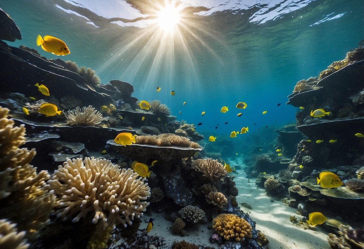 Vibrant coral reefs teeming with colorful fish, surrounded by crystal-clear waters and dramatic rock formations, create the stunning underwater landscapes of the 10 most beautiful diving sites in the U.S