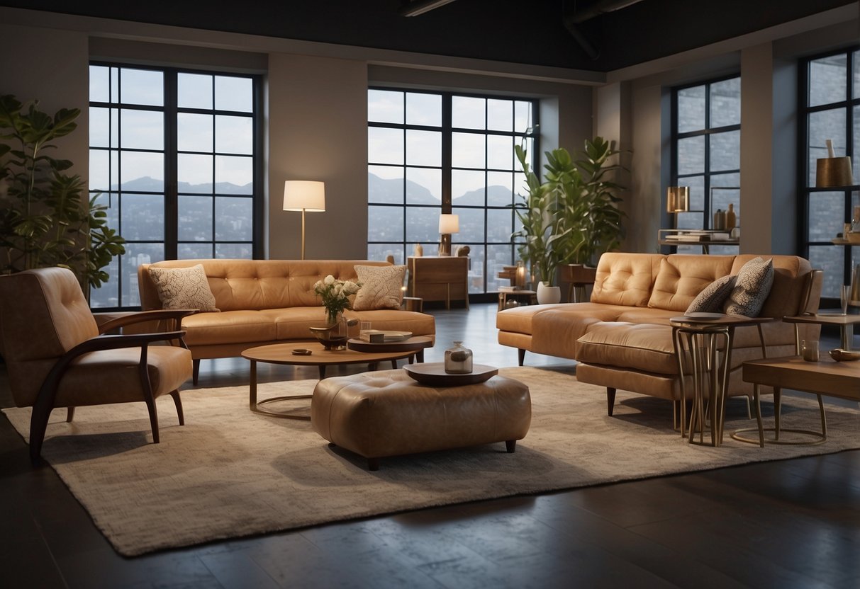 A designer downloads 3D furniture models and imports them into a virtual room, arranging and adjusting them to create a realistic and visually appealing interior design