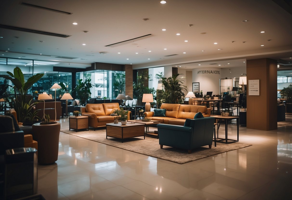 A furniture store in Toa Payoh with a sign "Frequently Asked Questions 177" displayed prominently