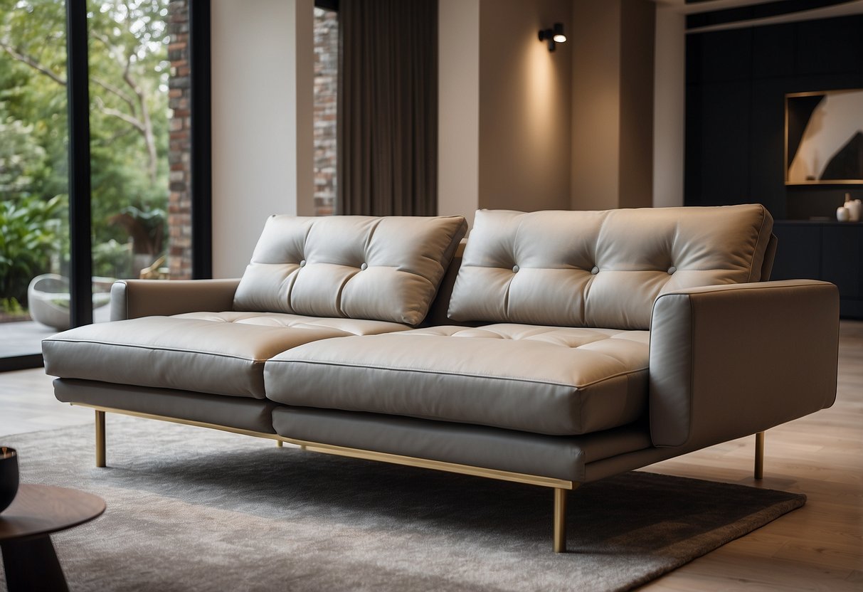 The King Living Sofa Bed Range displayed in a spacious, well-lit showroom with various styles and colors showcased